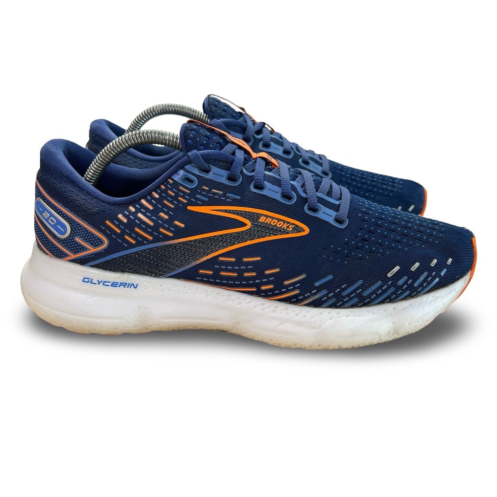 Brooks Glycerin 20 Running Shoes Mens Size 10 Blue Orange 1103821D444